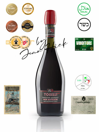 BOSCA TOSELLI 0.0% ROUGE MOUSSEUX DEMI-SEC