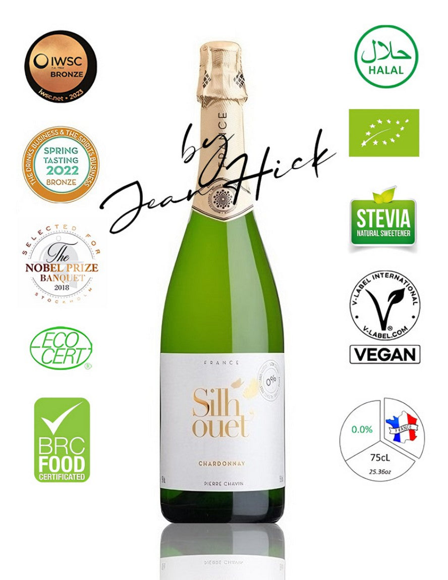 PIERRE CHAVIN SILHOUET' CHARDONNAY 0.0% BIO VEGAN WHITE SPARKLING WINE