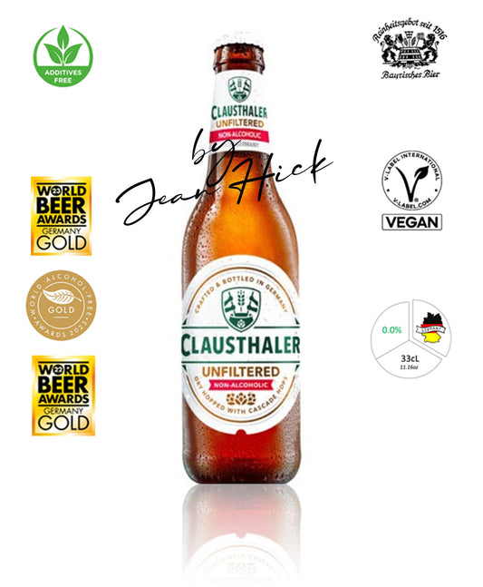 CLAUSTHALER 0.0% VEGAN UNFILTERED BEER