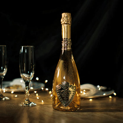 LUSSORY PURE 24K GOLD FLAKES 0.0% LIMITED EDITION WHITE BRUT SPARKLING WINE