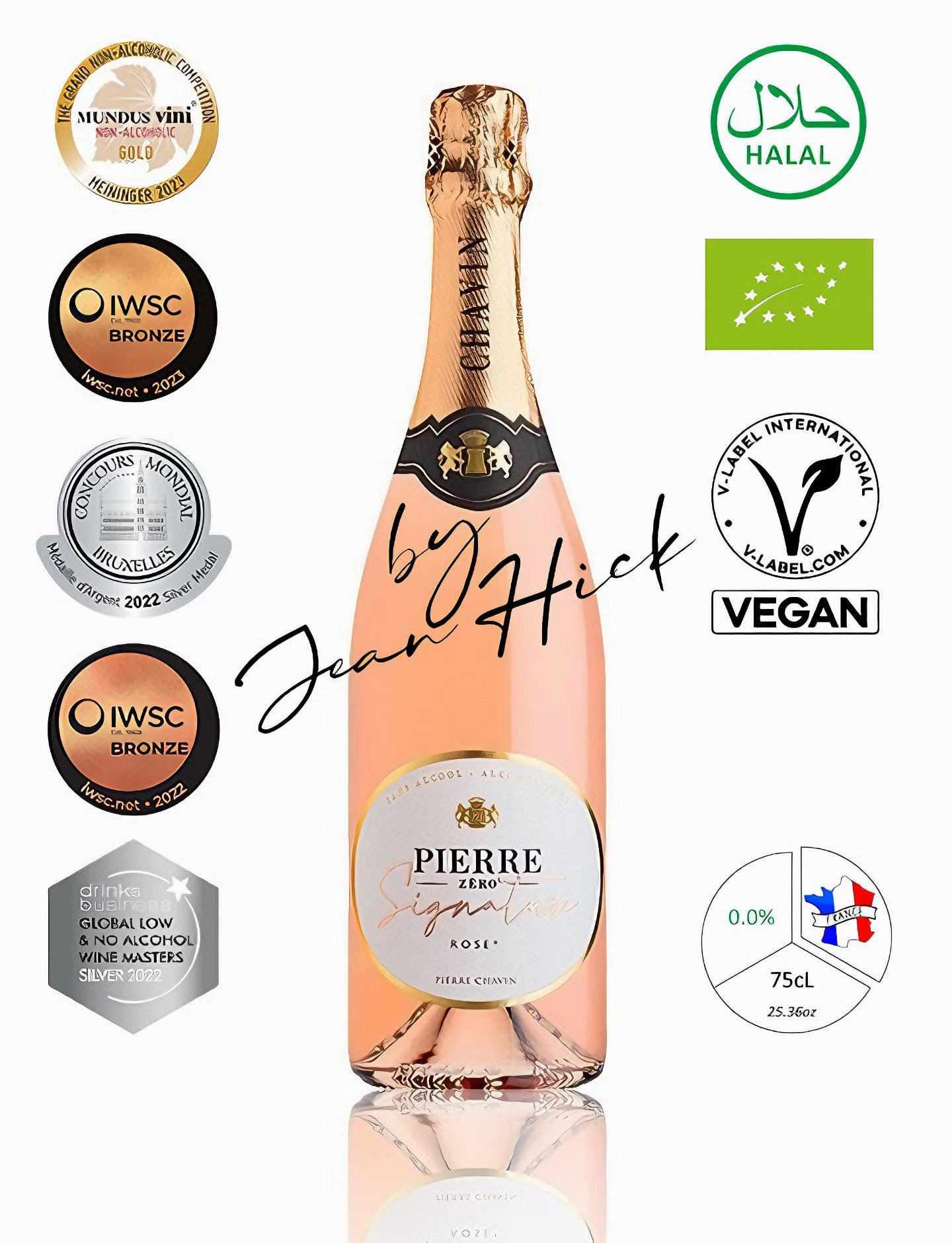 PIERRE ZÉRO SIGNATURE  0.0% BIO VEGAN ROSÉ SPARKLING WINE